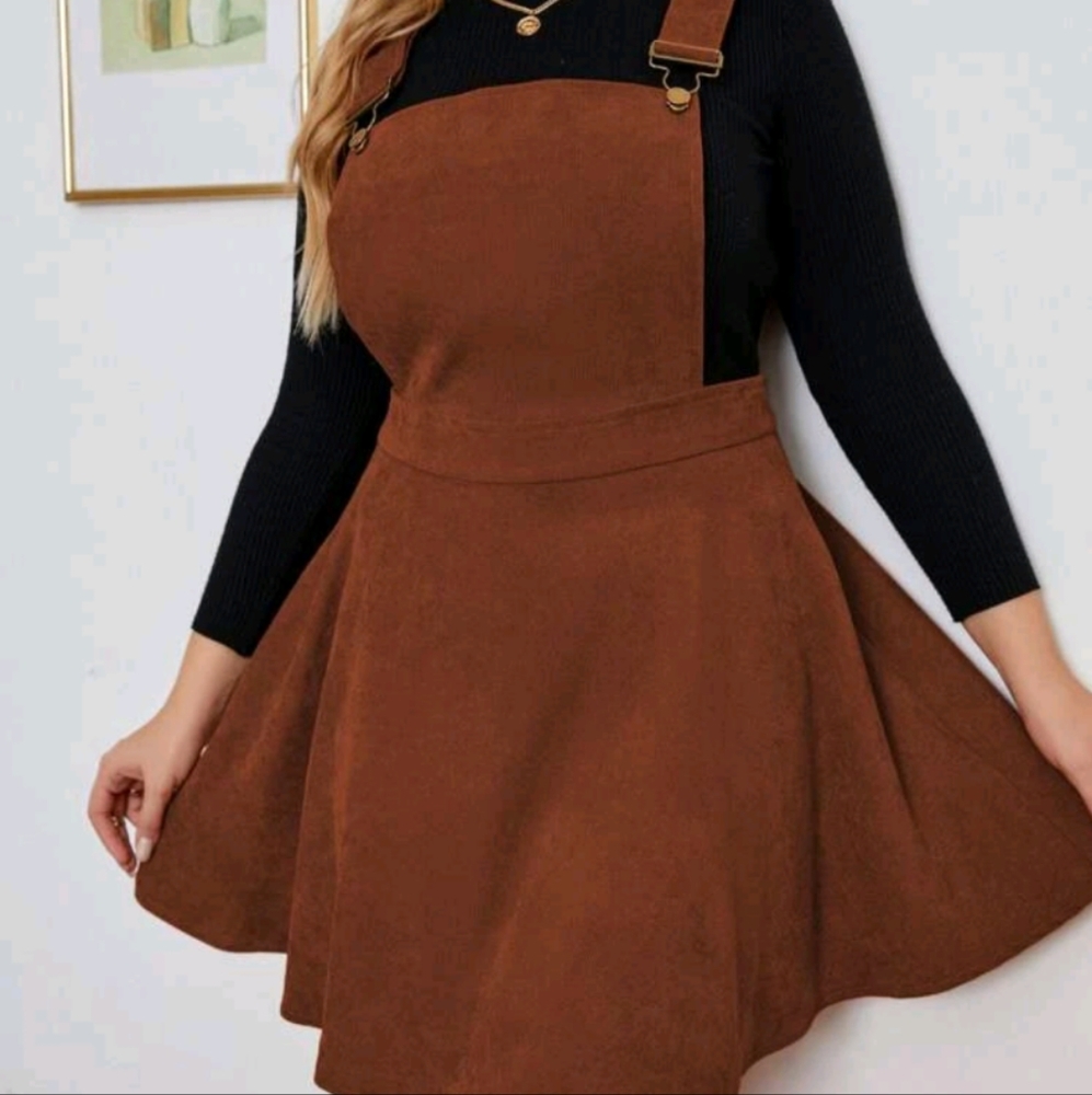 Brown Overall Dress